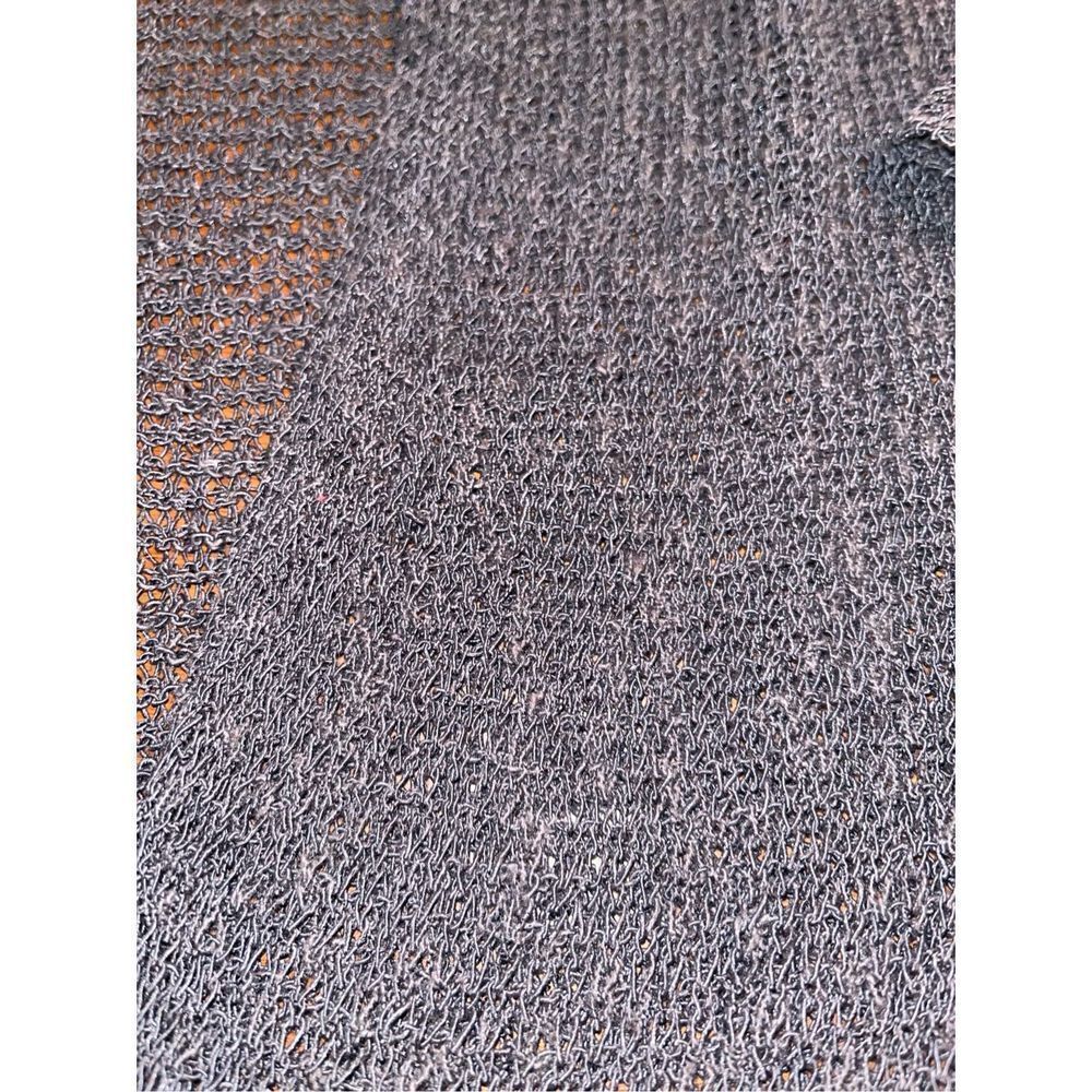 Eileen Fisher Small Gray Loose Weave Cardigan see note - Picture 5 of 8